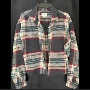 NEVER WORN Woman’s XL American Eagle Cropped Flannel